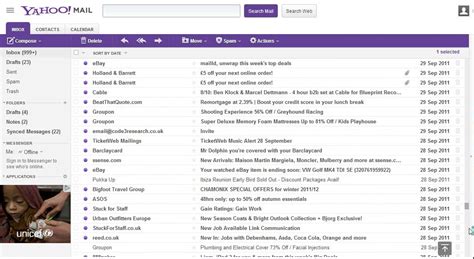email yahoo mail inbox empty